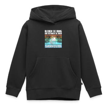 bademeister - Kinder Premium Organic Hoodie - Schwarz - Vorne - AI Model Kid Male (0cm)