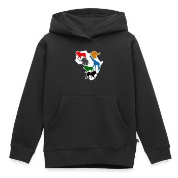 Karte von Afrika - Kinder Premium Organic Hoodie - Schwarz - Vorne - AI Model Kid Male (0cm)