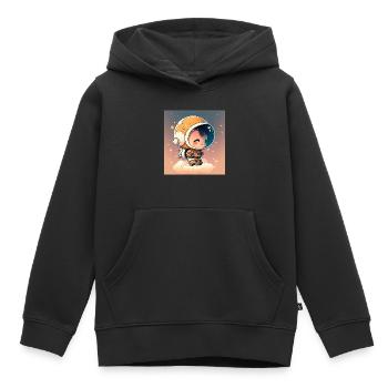 Cute Chibi Astronaut - Kids Premium Organic Hoodie - black - Front - AI Model Kid Male (0cm)