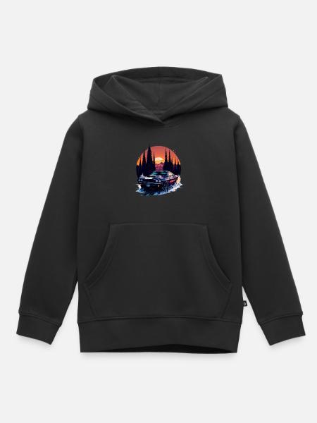 Klassischer Sportwagen - Kinder Premium Organic Hoodie - Schwarz