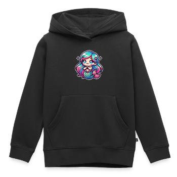 Meerjungfrau - Kinder Premium Organic Hoodie - Schwarz - Vorne - AI Model Kid Male (0cm)
