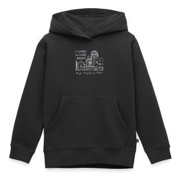 Hiroshima, Monument de la Paix, Dessin à la main Japon - Sweat Premium à capuche enfant bio - noir - Devant - AI Model Kid Male (0cm)