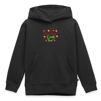 Cher Père Noël, j’ai vraiment essayé l’humour de Noël drôle - Sweat Premium à capuche enfant bio - noir - Devant - AI Model Kid Male (0cm)