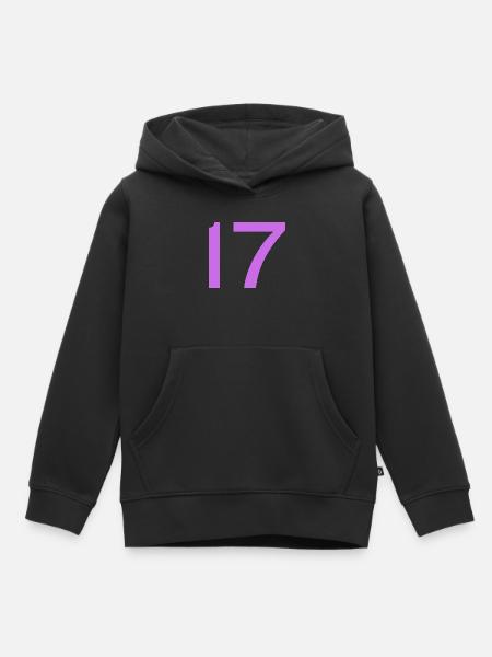 17 - Kinder Premium Organic Hoodie - Schwarz
