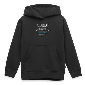 Kardiologe Ausbildung Medizinstudium Arzt Medizin - Kinder Premium Organic Hoodie - Schwarz - Vorne - AI Model Kid Male (0cm)