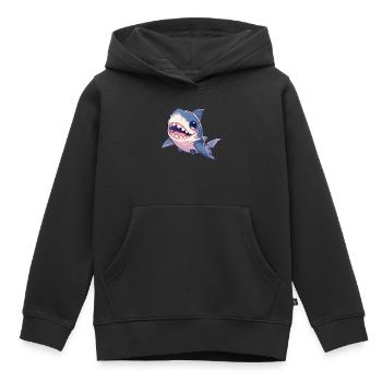 Haie Hai - Kinder Premium Organic Hoodie - Schwarz - Vorne - AI Model Kid Male (0cm)