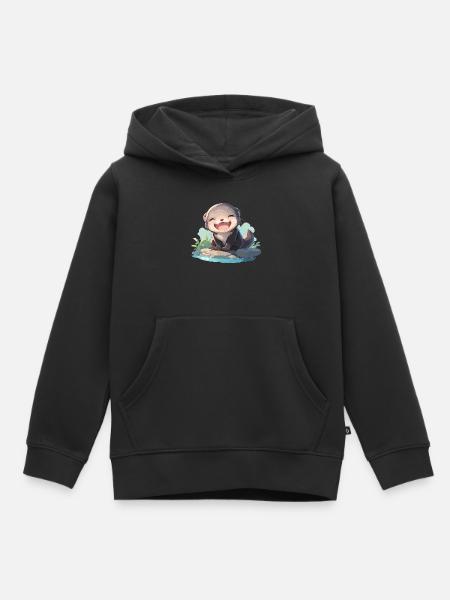 Nerze Nerz - Kinder Premium Organic Hoodie - Schwarz