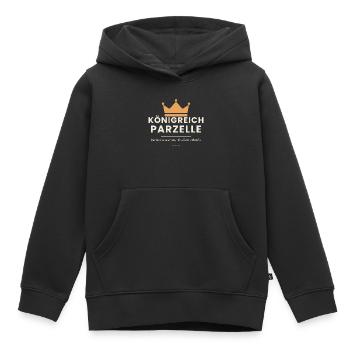 Königreich Parzelle – Kleingarten Spruch - Kinder Premium Organic Hoodie - Schwarz - Vorne - AI Model Kid Male (0cm)