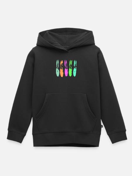 Farben Muster - Abstrakt - Kinder Premium Organic Hoodie - Schwarz