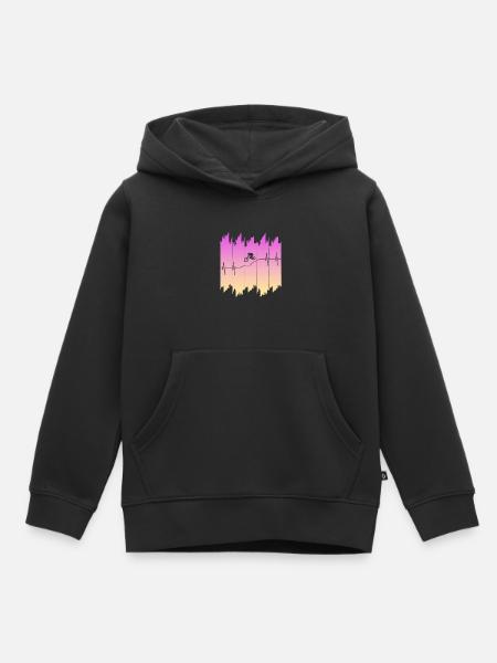 Downhill Biken - Kinder Premium Organic Hoodie - Schwarz