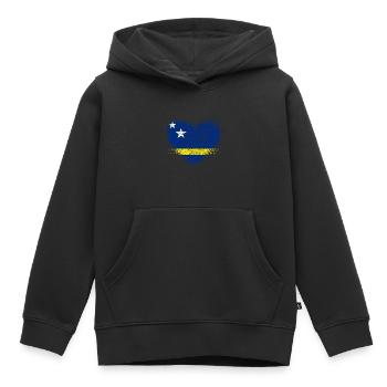 Curaçao - Kinder Premium Organic Hoodie - Schwarz - Vorne - AI Model Kid Male (0cm)