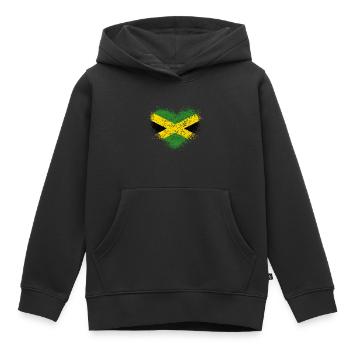 Jamaïque - Sweat Premium à capuche enfant bio - noir - Devant - AI Model Kid Male (0cm)
