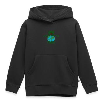 Je parle au nom des arbres Jour de la sauvegarde de la Terre - Sweat Premium à capuche enfant bio - noir - Devant - AI Model Kid Male (0cm)
