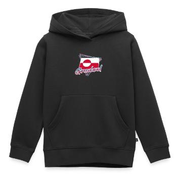Groenland - Sweat Premium à capuche enfant bio - noir - Devant - AI Model Kid Male (0cm)