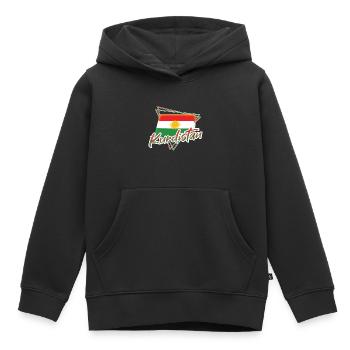 Kurdistan - Sweat Premium à capuche enfant bio - noir - Devant - AI Model Kid Male (0cm)