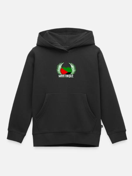 Martinique - Kinder Premium Organic Hoodie - Schwarz