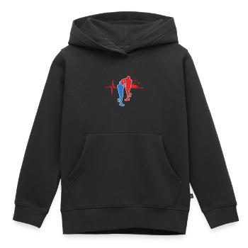 Champion de Boxe - Sweat Premium à capuche enfant bio - noir - Devant - AI Model Kid Male (0cm)