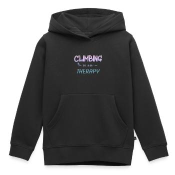 Klettern Kletterwand Climbing Bouldern - Kinder Premium Organic Hoodie - Schwarz - Vorne - AI Model Kid Male (0cm)