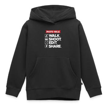 Worldwide Photowalk - Kinder Premium Organic Hoodie - Schwarz - Vorne - AI Model Kid Male (0cm)