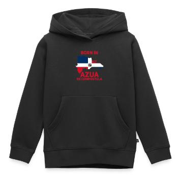 République dominicaine - Sweat Premium à capuche enfant bio - noir - Devant - AI Model Kid Male (0cm)