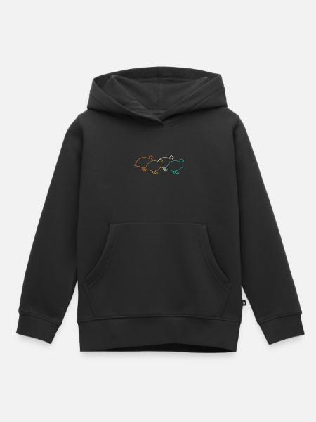 Hühner Hahn Perlhuhn - Kinder Premium Organic Hoodie - Schwarz