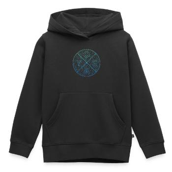 Yoga yoga - Kinder Premium Organic Hoodie - Schwarz - Vorne - AI Model Kid Male (0cm)