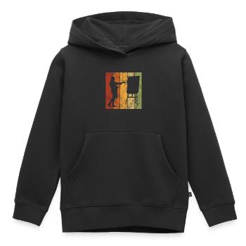 Künstler Malerei Retro Kunst Künstlerin Malerin - Kinder Premium Organic Hoodie - Schwarz - Vorne - AI Model Kid Male (0cm)