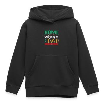 Fête des Pères - Sweat Premium à capuche enfant bio - noir - Devant - AI Model Kid Male (0cm)