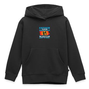 Vater und Tochter - Kinder Premium Organic Hoodie - Schwarz - Vorne - AI Model Kid Male (0cm)