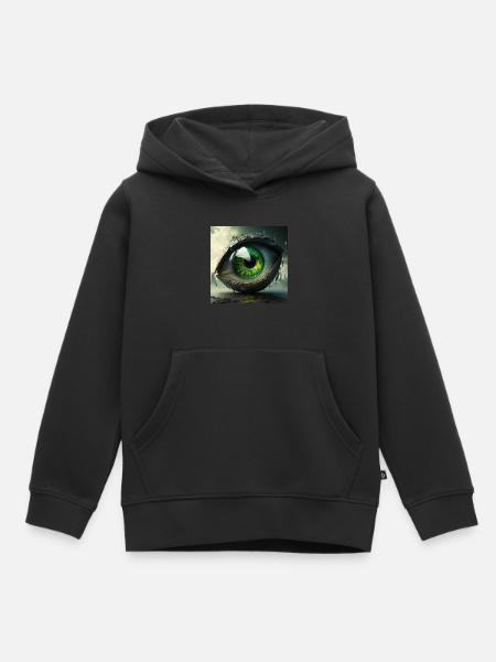 Fantasy Eye Geschenk - Kinder Premium Organic Hoodie - Schwarz