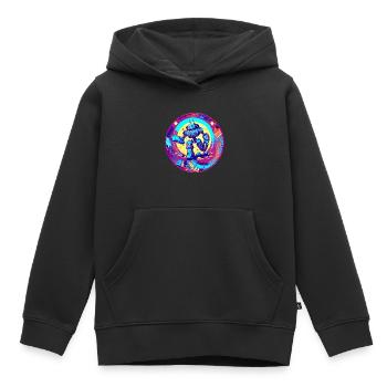 Evil Robot Series 005 - Kids Premium Organic Hoodie - black - Front - AI Model Kid Male (0cm)