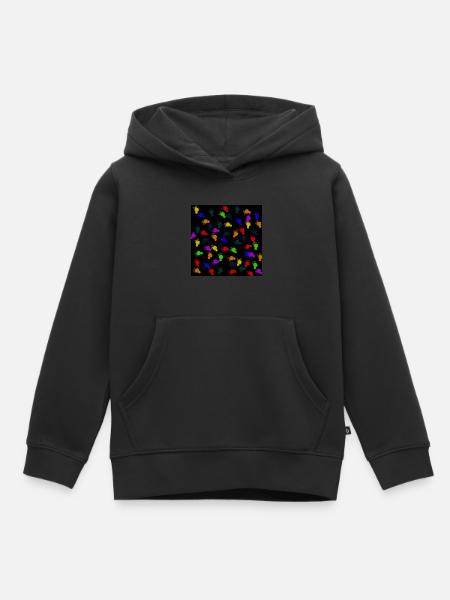 Regenbogen-Flecken - Kinder Premium Organic Hoodie - Schwarz