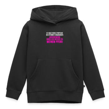Proverbes de chevaux TShirt cheval Proverbes équestres Cadeau - Sweat Premium à capuche enfant bio - noir - Devant - AI Model Kid Male (0cm)