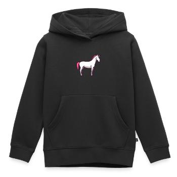 Licorne - licorne - Sweat Premium à capuche enfant bio - noir - Devant - AI Model Kid Male (0cm)