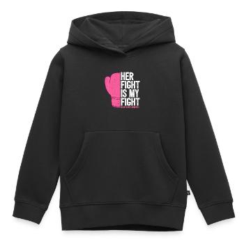 Brustkrebs Anti-Krebs Kampf Ehemann Freund Support - Kinder Premium Organic Hoodie - Schwarz - Vorne - AI Model Kid Male (0cm)