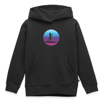 Stand up Paddle Pour Femmes Stand up Paddle - Sweat Premium à capuche enfant bio - noir - Devant - AI Model Kid Male (0cm)