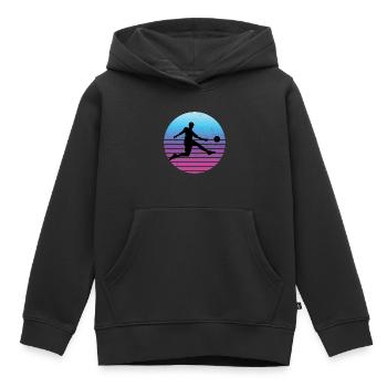 Football Hommes Match de football Football Football Spi - Sweat Premium à capuche enfant bio - noir - Devant - AI Model Kid Male (0cm)