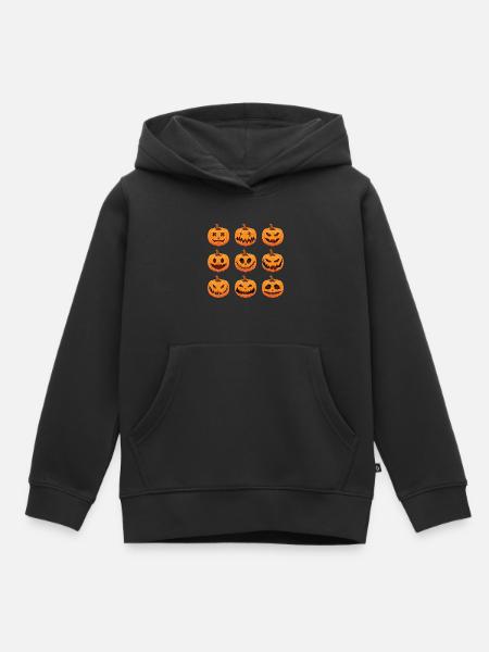 Kürbis - Kinder Premium Organic Hoodie - Schwarz