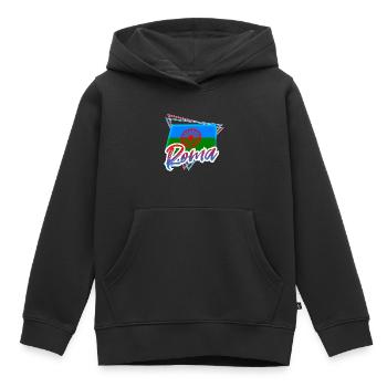 Roma - Kids Premium Organic Hoodie - black - Front - AI Model Kid Male (0cm)