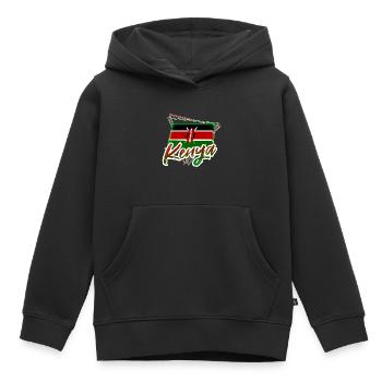 Kenia - Kinder Premium Organic Hoodie - Schwarz - Vorne - AI Model Kid Male (0cm)