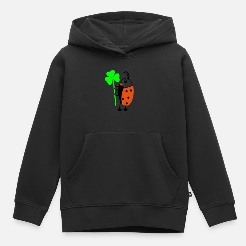 Coccinelle - Sweat Premium à capuche enfant bio - noir