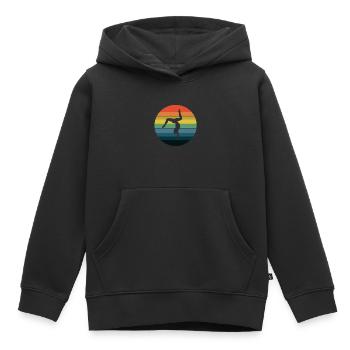 Gymnastics Gymnastics Gymnastics Artistic Gymnastics Gymnast - Kids Premium Organic Hoodie - black - Front - AI Model Kid Male (0cm)