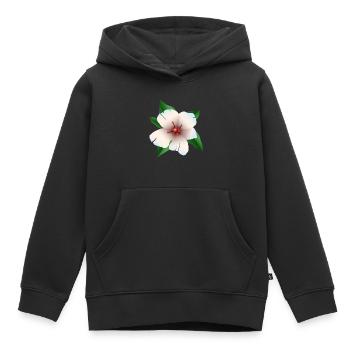 Hibiscus - Hibiscus flower - Kids Premium Organic Hoodie - black - Front - AI Model Kid Male (0cm)