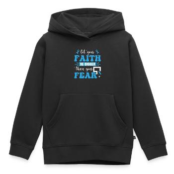 Darmkrebs-Krieger - Kinder Premium Organic Hoodie - Schwarz - Vorne - AI Model Kid Male (0cm)