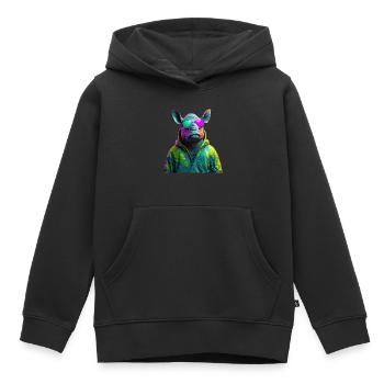 Hippo Nilpferd mit Sonnenbrille Flusspferd Afrika - Kinder Premium Organic Hoodie - Schwarz - Vorne - AI Model Kid Male (0cm)