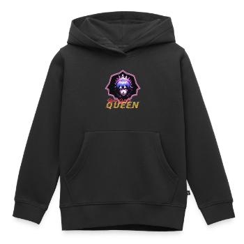 Bad Girl's Queen - Sweat Premium à capuche enfant bio - noir - Devant - AI Model Kid Male (0cm)
