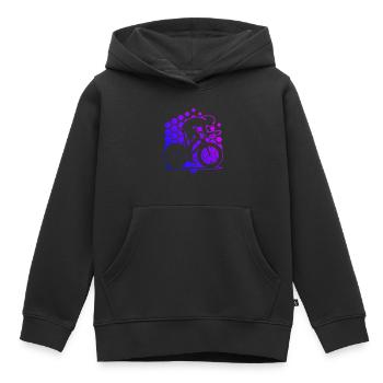 Vélo de route Hommes Vélo de route Vélo de route Vélo de route - Sweat Premium à capuche enfant bio - noir - Devant - AI Model Kid Male (0cm)