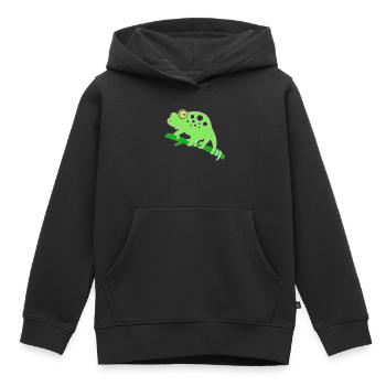 Chamaeleon tier - Kinder Premium Organic Hoodie - Schwarz - Vorne - AI Model Kid Male (0cm)