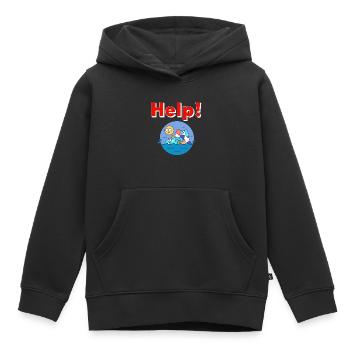 Plastik Umweltschutz - Kinder Premium Organic Hoodie - Schwarz - Vorne - AI Model Kid Male (0cm)