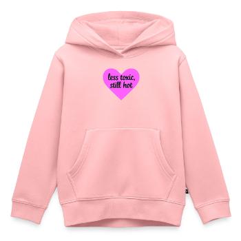 Conception de cœur encore chaud moins toxique - Sweat Premium à capuche enfant bio - rose - Devant - AI Model Kid Female (0cm)